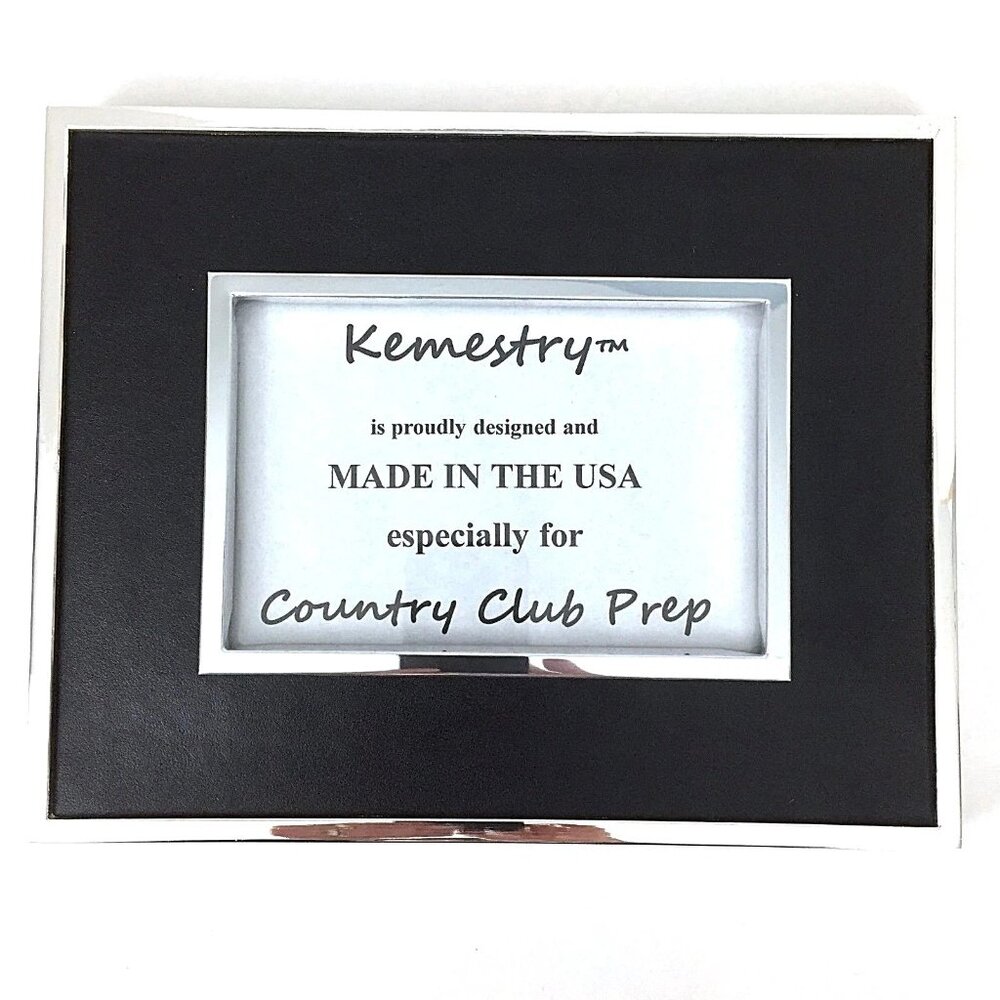 Silver Black Picture Frame 4 x 6 Photo Table Top Stand Up or Hang 9.75 x 8 Total